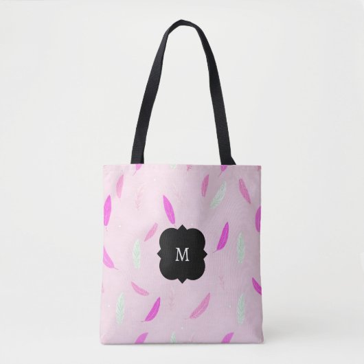 Luxury Trendy Feathers Boho Collection Tote Bag (Voorkant)
