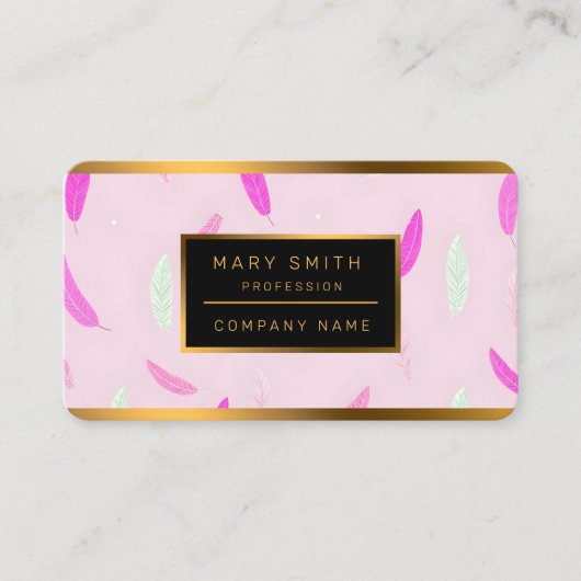 Luxury Trendy Feathers Boho Collection Visitekaartje (Voorkant)