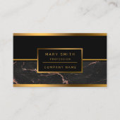 Luxury Trendy Marble Pink Black - Aanpassen Visitekaartje (Voorkant)