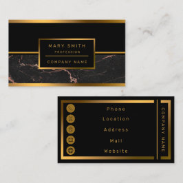 Luxury Trendy Marble Pink Black - Aanpassen Visitekaartje