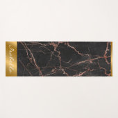 Luxury Trendy Marble Pink Black past Yoga Mat aan (Voorkant (horizontaal))
