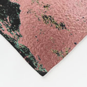 Luxury Trendy Pink Black Marble Fleece Deken (Hoek)