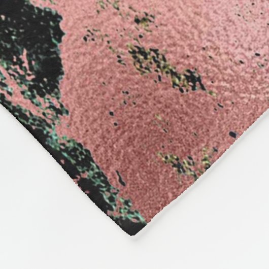 Luxury Trendy Pink Black Marble Fleece Deken (Hoek)