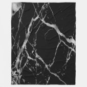 Luxury Trendy Silver Black Marble Fleece Deken (Voorkant)