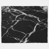 Luxury Trendy Silver Black Marble Fleece Deken (Voorkant (Horizontaal))
