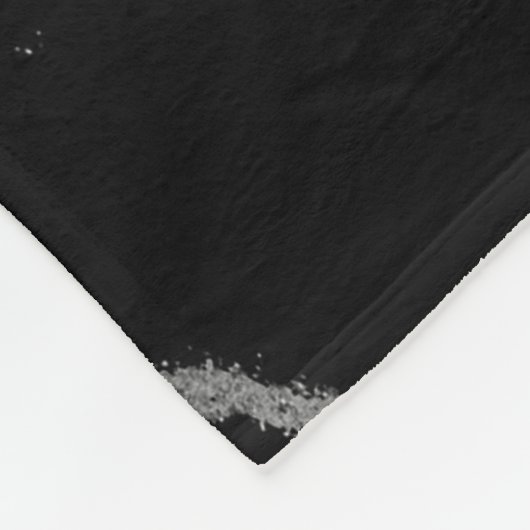 Luxury Trendy Silver Black Marble Fleece Deken (Hoek)