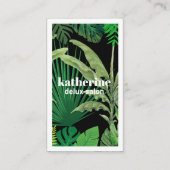 Luxury Tropical Modern Boutique & Salon Black Visitekaartje (Voorkant)