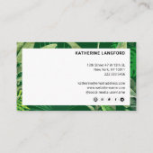 Luxury Tropical Modern Boutique & Salon Green Afsprakenkaartje (Achterkant)