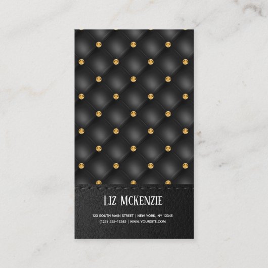 Luxury Tufted Texture Visitekaartje (Voorkant)