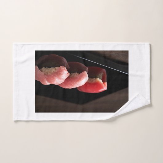 Luxury Tuna Towel Set – Minimal Sushi Style Bad Handdoek (Handdoek)