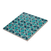 Luxury Turquoise Geometric Diamond Mosaic Tile Tegeltje (Zijkant)