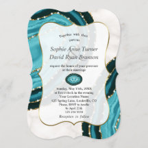 Luxury Turquoise Waterverf Agate Pearls Wedding
