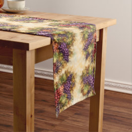 Luxury Tuscan Grapes Watercolor Table Runner Medium Tafelloper