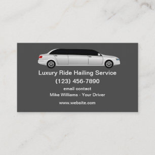 Luxury Uber Rijdienst Bestuurder Visitekaartje