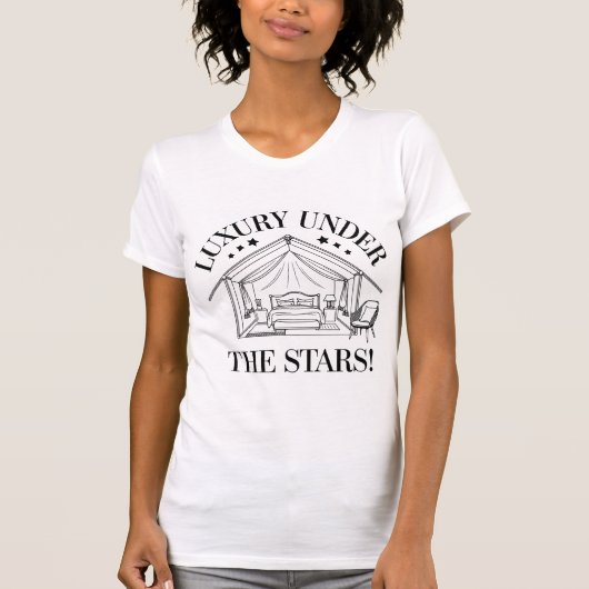 Luxury Under the Stars Glamping Design T-shirt (Voorkant)