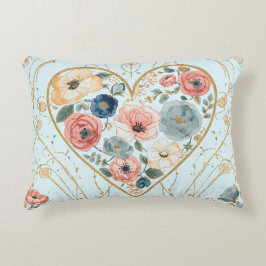 Luxury, Valentine's Day, Flowers of My Heart Accent Kussen