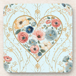 Luxury, Valentine's Day, Flowers of My Heart Bier Onderzetter