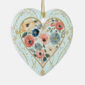 Luxury, Valentine's Day, Flowers of My Heart Keramisch Ornament (Rechts)