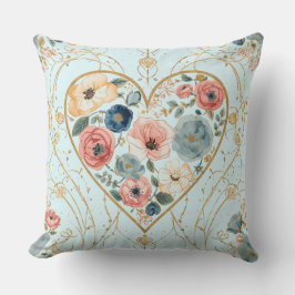 Luxury, Valentine's Day, Flowers of My Heart Kussen