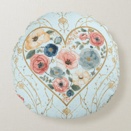 Luxury, Valentine's Day, Flowers of My Heart Rond Kussen