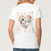 Luxury, Valentine's Day, Flowers of My Heart T-shirt (Achterkant)