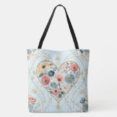 Luxury, Valentine's Day, Flowers of My Heart Tote Bag (Achterkant)