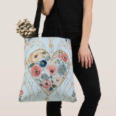 Luxury, Valentine's Day, Flowers of My Heart Tote Bag (Dichtbij)