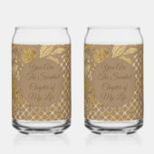 Luxury,Valentine's Day,Gold Flowers,Pixels Pattern Blikvorm Glas (Achterkant)