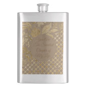 Luxury,Valentine's Day,Gold Flowers,Pixels Pattern Flacon (Voorkant)