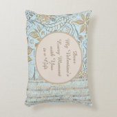 Luxury, Valentine's Day,Gold Soft Blue Flowers Art Accent Kussen (Voorkant(Verticaal))