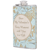 Luxury, Valentine's Day,Gold Soft Blue Flowers Art Heupfles (Links)