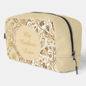 Luxury,Valentine's Day,Lovely Gold Flowers Pattern Toilettasje (Rechterhoek)