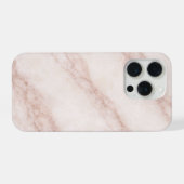 Luxury Vanilla Quartz Marble with Rose-Taupe Veins iPhone Hoesje (Achterkant horizontaal)