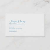 Luxury Victorian Blue Floral Ornate Gold Frame Visitekaartje (Achterkant)