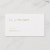 Luxury Victorian Gold Rococo Frame White Floral Visitekaartje (Achterkant)