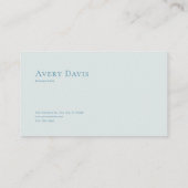 Luxury Victorian Ornate Gold Frame Blue Floral Visitekaartje (Achterkant)