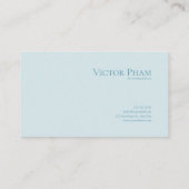 Luxury Victorian Ornate Gold Frame Teal Floral Visitekaartje (Achterkant)