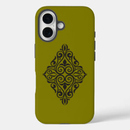 Luxury Vintage Floral Frame Decorative Art iPhone 16 Hoesje