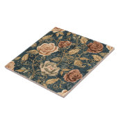 Luxury, Vintage Garden of Roses, Blue Background Tegeltje (Zijkant)