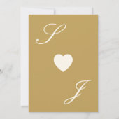 Luxury Vintage Ivory Ballroom Wedding Invite Kaart (Achterkant)