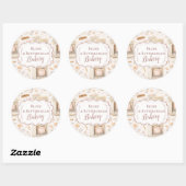 Luxury Vintage Patisserie Bakery Business Ronde Sticker (Vel)