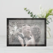 Luxury Vintage Wedding Flourish Vellum Effect Bedankkaart (Staand voorkant)