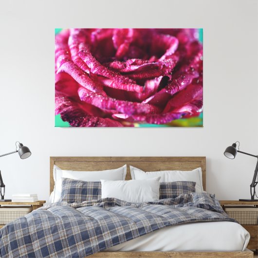 Luxury Wall Art Roos Petals Floral Natuur Canvas Afdruk (Insitu (Slaapkamer))