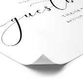 Luxury Wedding Guestbook Elegant Calligraphy Sign Poster (Hoek)
