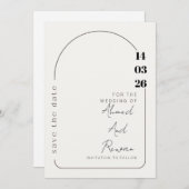 Luxury Wedding Invitation | Gold Accents | Modern  Feestdagenkaart (Voorkant / Achterkant)