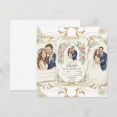 Luxury Wedding Invitation Template Kaart (Voorkant / Achterkant)