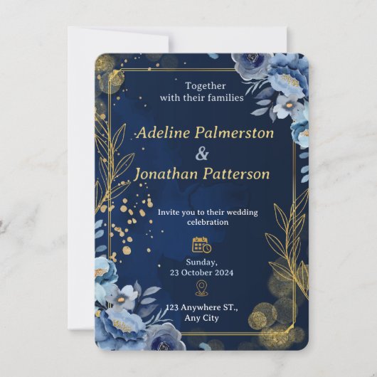 Luxury Wedding Invitations Kaart (Voorkant)