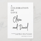 Luxury Wedding Script Photo QR Code  Kaart (Voorkant)