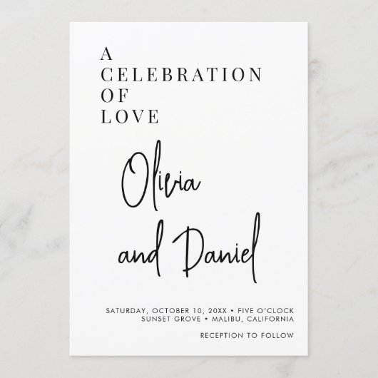 Luxury Wedding Script Photo QR Code  Kaart (Voorkant)