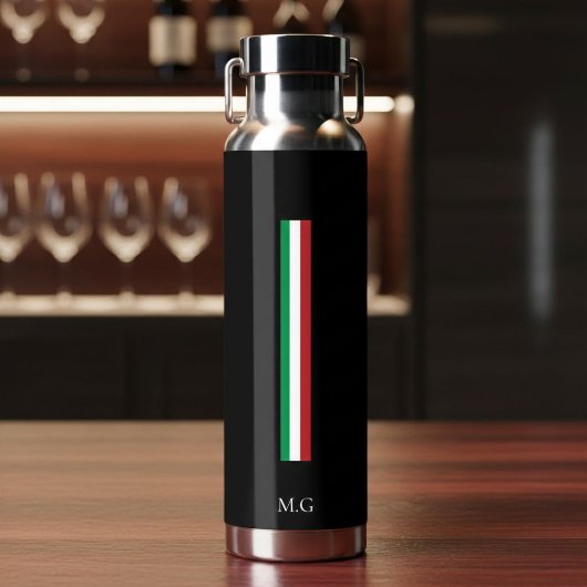 Luxury Wellness Black Thermal Bottle Italy Waterfles